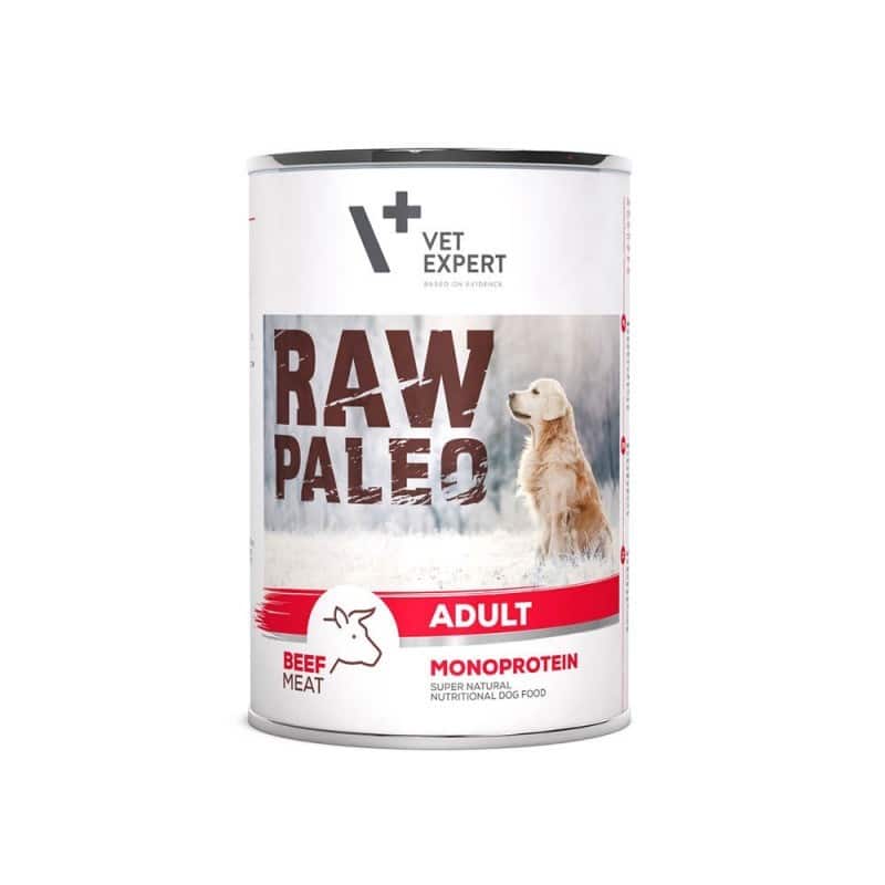VetExpert Raw Paleo Wołowina Adult Can 400g — zdjęcie 1 z 3