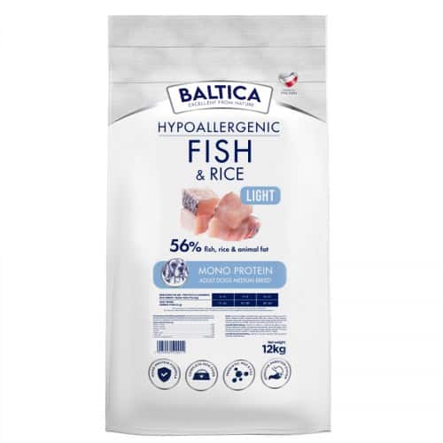 BALTICA NUTRACEUTIC Hypoallergenic Fish & Rice Light M 12kg — zdjęcie 1 z 2