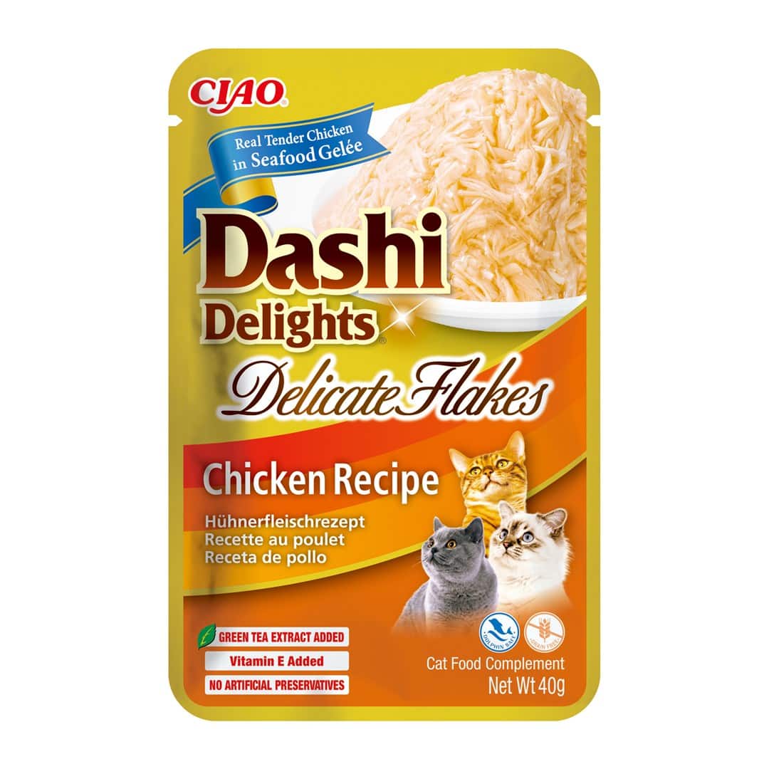 INABA CAT DASHI DELIGHTS FLAKES CHICKEN 40g — zdjęcie 1 z 6