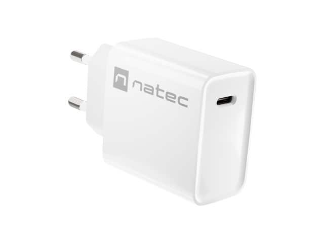 NATEC ŁADOWARKA SIECIOWA RIBERA USB-C 20W POWER DELIVERY BIAŁA NUC-2059 — zdjęcie 1 z 8