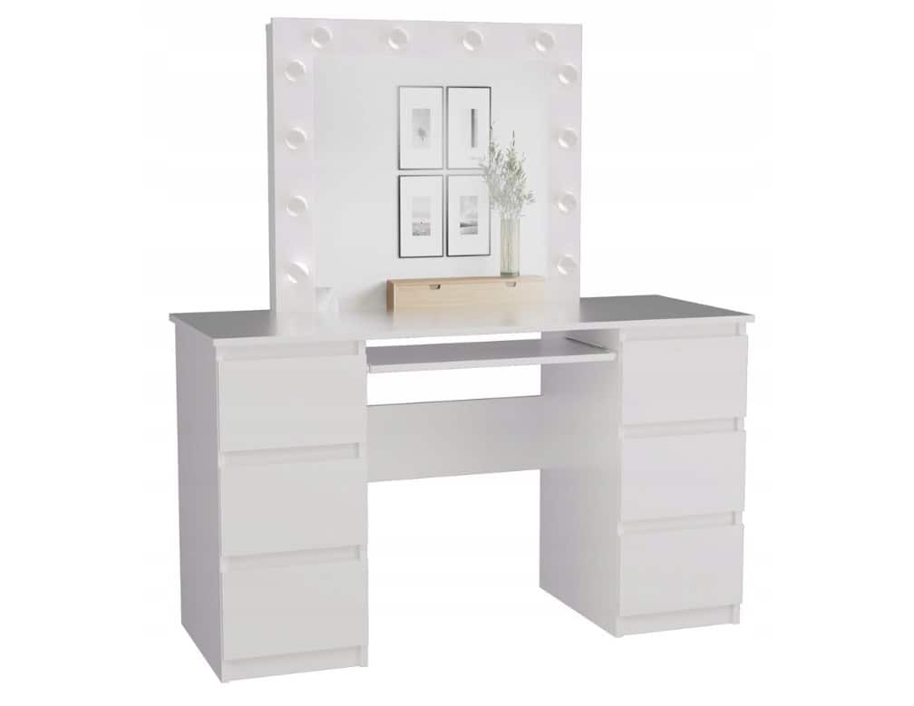 ZESTAW BIURKO KUBA BIEL MAT + MARINA LUSTRO — zdjęcie 1 z 5