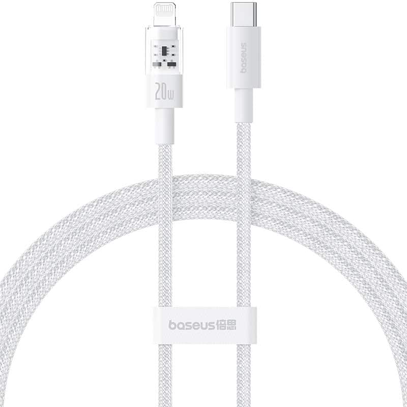 Kabel Baseus Gem USB C-Lightning 20W 1m (biały) — zdjęcie 1 z 6