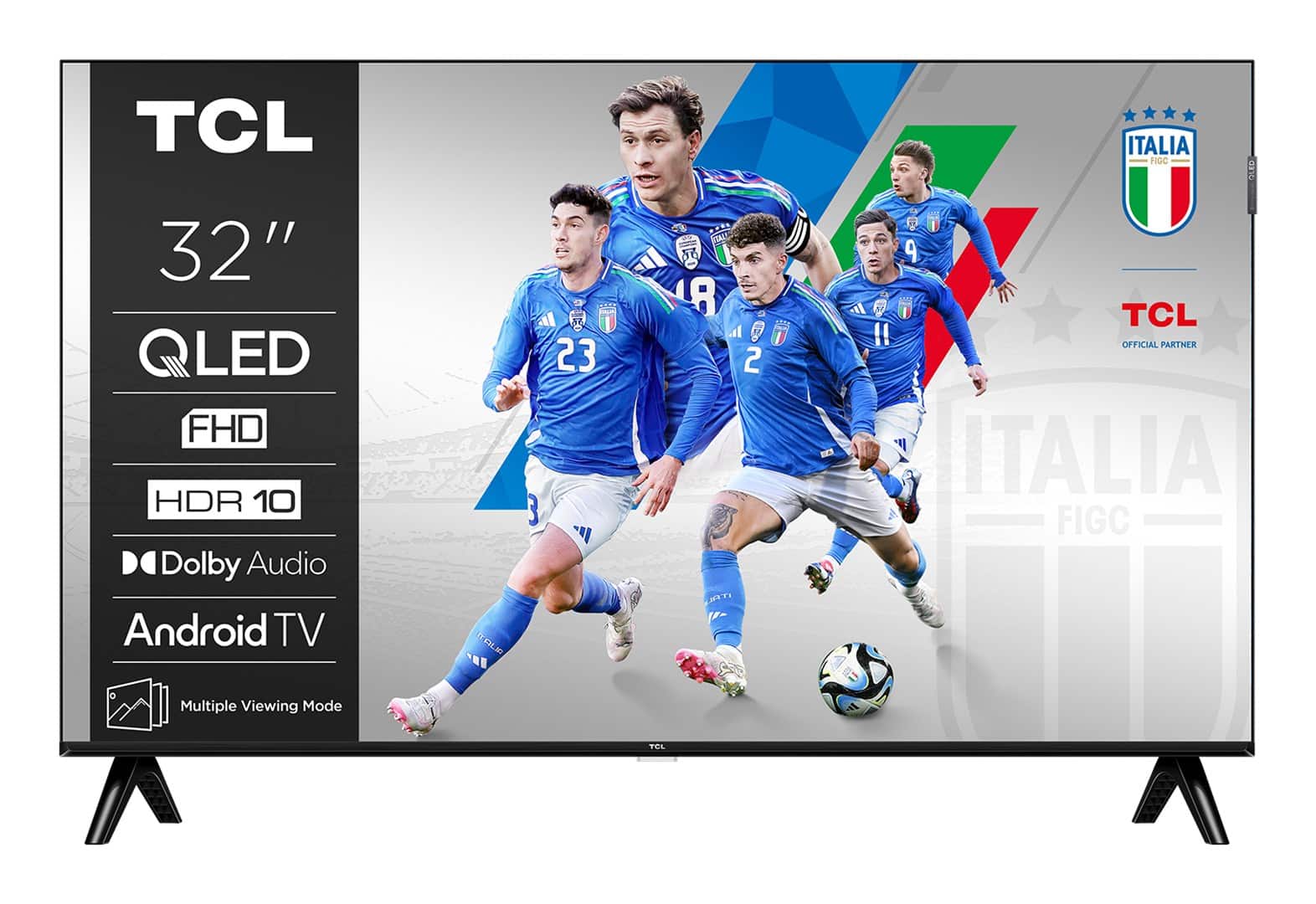 Telewizor TCL 32S59K QLED 32'' Full HD Android TV Dolby Digital Plus DVB-T2 Metaliczny — zdjęcie 1 z 8