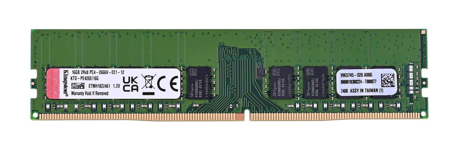 Pamięć Kingston dedykowana do Dell 16GB DDR4-2666Mhz ECC Module — zdjęcie 1 z 4