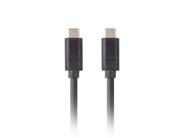 LANBERG KABEL USB-C M/M 3.2 GEN2 1.8M 10GB/S PD100W CA-CMCM-32CU-0018-BK — zdjęcie 1 z 3
