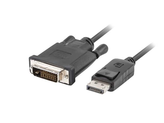 Kabel Lanberg CA-DPDV-10CU-0030-BK (DisplayPort M - DVI-D M; 3m; kolor czarny) — zdjęcie 1 z 2