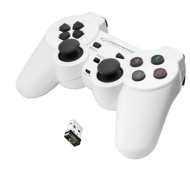 Gamepad bezprzewodowy Esperanza GLADIATOR EGG108W (Biały) — zdjęcie 1 z 2