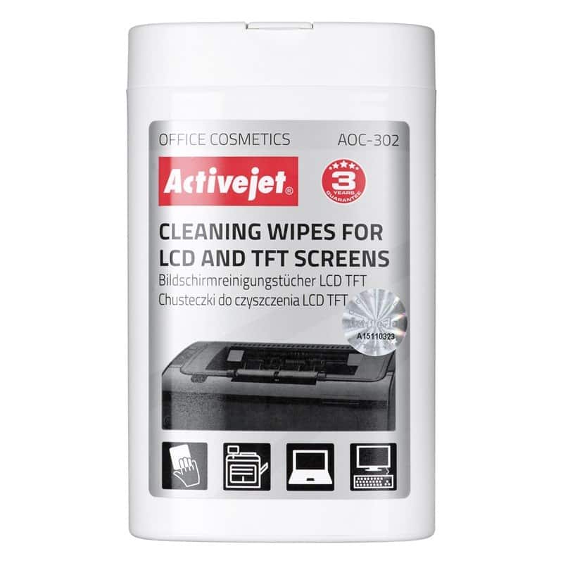 Activejet AOC-302 Chusteczki do LCD (100 szt.) — zdjęcie 1 z 5