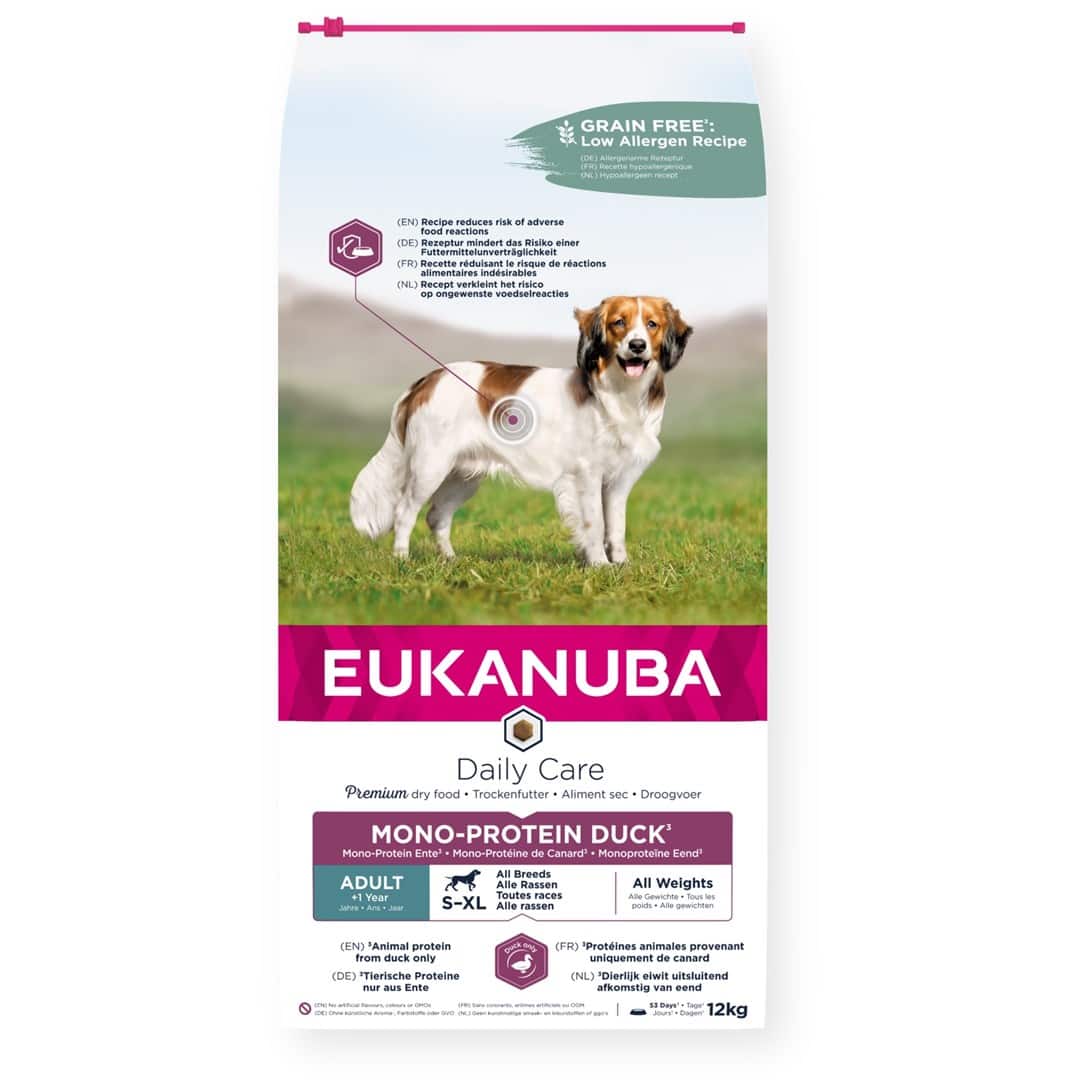 Eukanuba Daily Care Adult Protien Kaczka - sucha karma dla psa 12 kg — zdjęcie 1 z 2