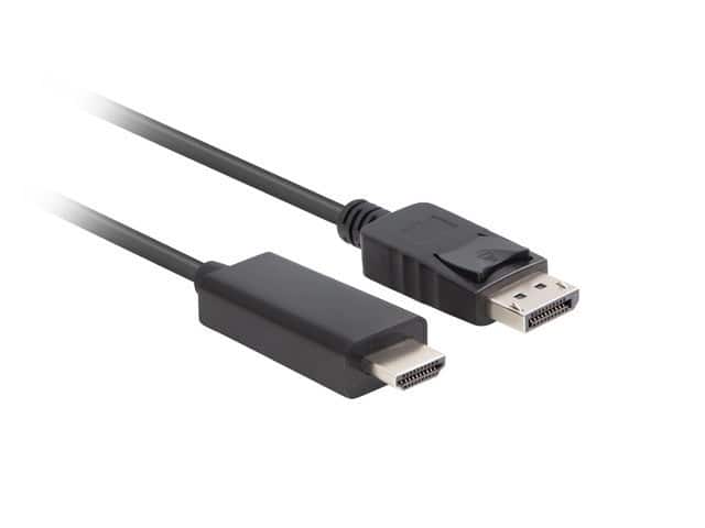 LANBERG KABEL DISPLAYPORT (M) V1.1->HDMI (M) 5M CA-DPHD-11CC-0050-BK — zdjęcie 1 z 3