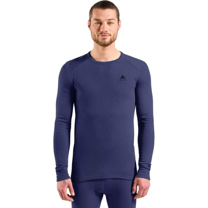 Bielizna termoaktywna z długim rękawem Odlo BL TOP crew neck l/s MERINO 260 roz. M Niebieska — zdjęcie 1 z 3