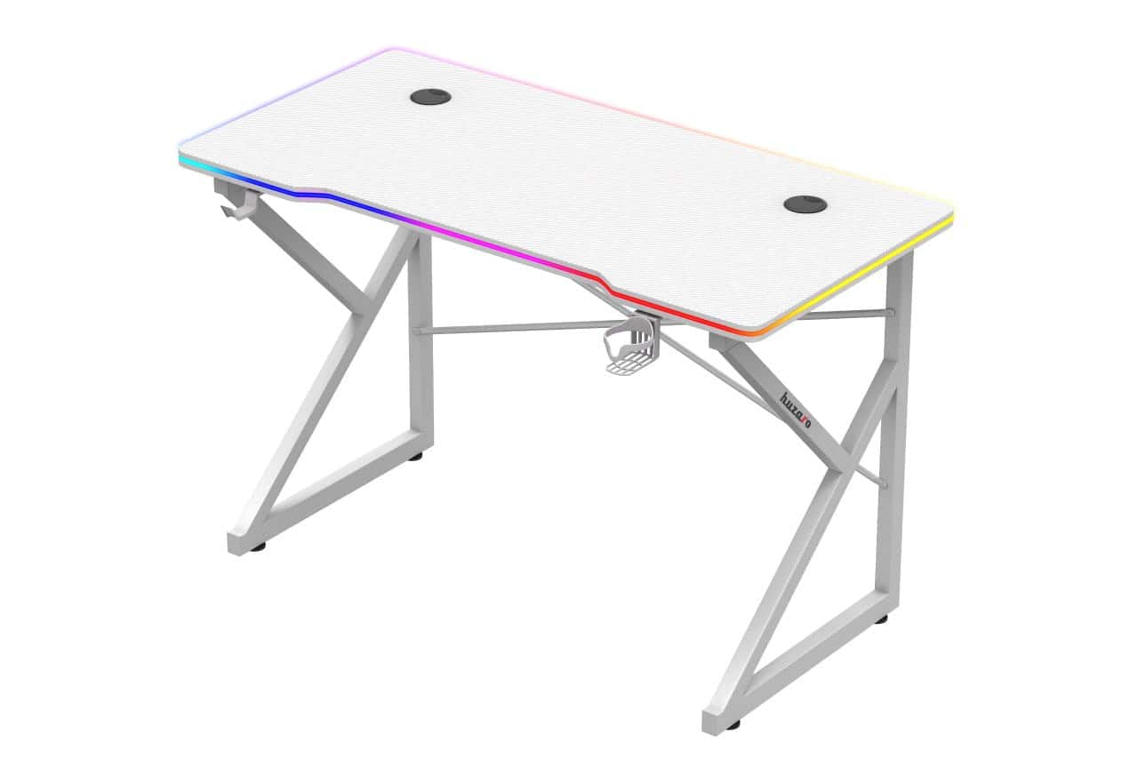 Biurko gamingowe Huzaro Hero 1.7 RGB White — zdjęcie 1 z 8