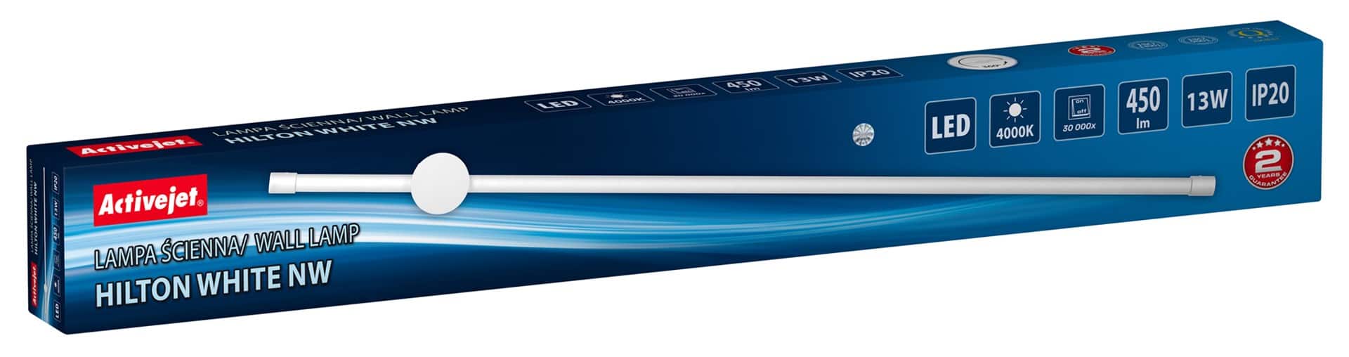 Lampa ścienna LED Activejet AJE-HILTON White NW — zdjęcie 1 z 8