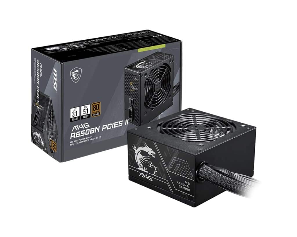 Zasilacz MSI MAG A650BN PCIE5 II - Czarny — zdjęcie 1 z 5
