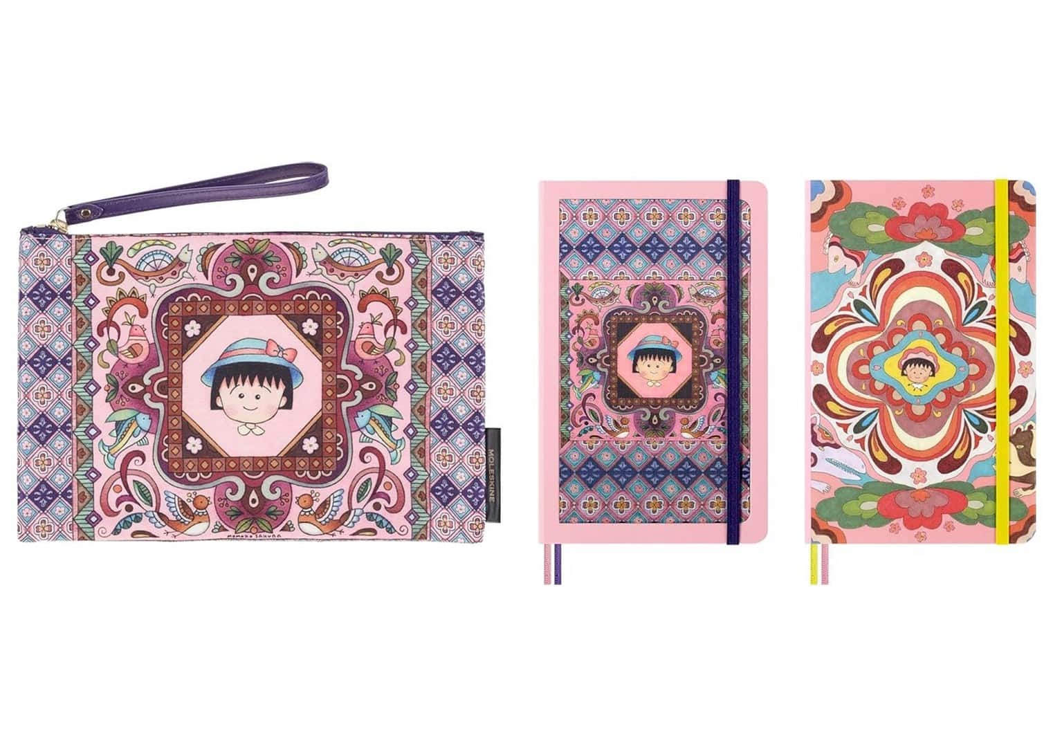 Moleskine Zestaw prezentowy Sakura zawiera dwa notesy oraz saszetka z grafikami kultowej twórczyni mangi Momoko Sakury. — zdjęcie 1 z 8