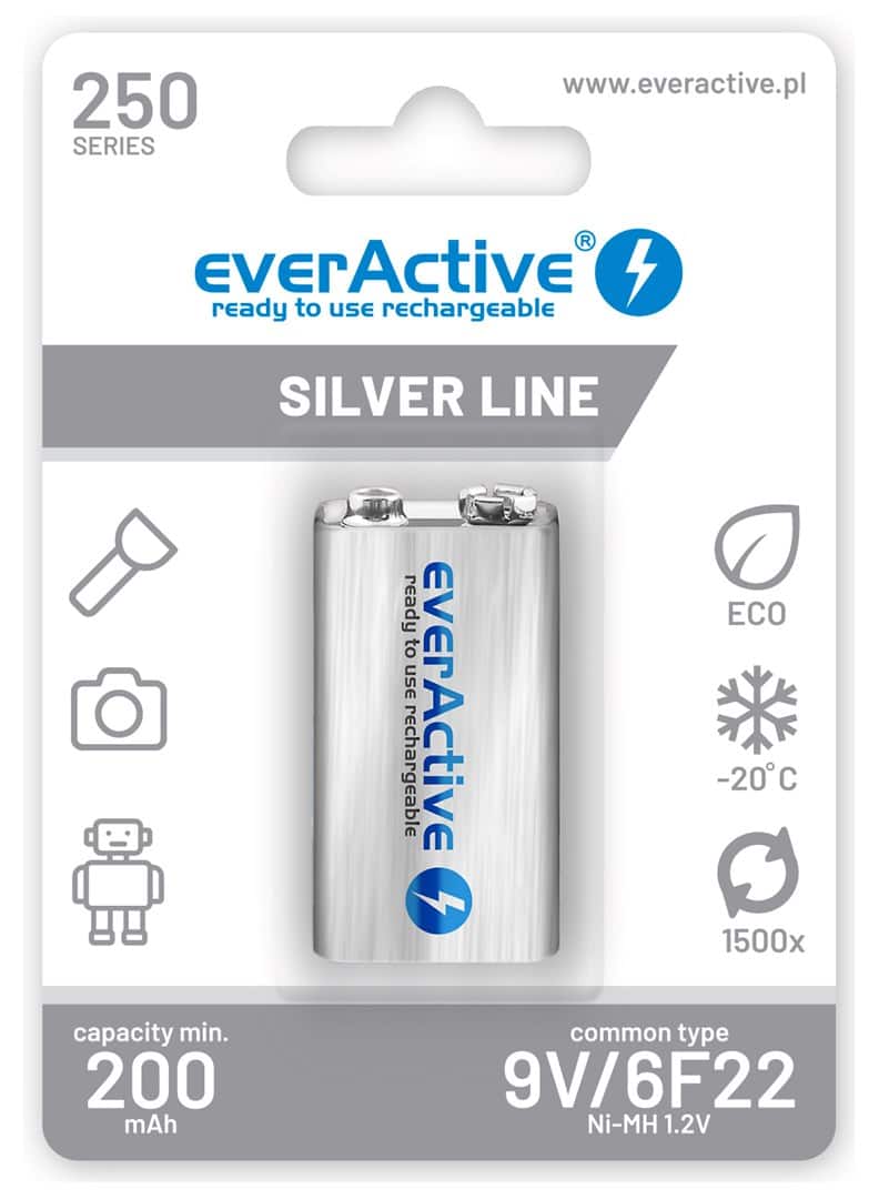 Zestaw akumulatorków everActive EVHRL22-250 (250 mAh ; Ni-MH) — zdjęcie 1 z 2