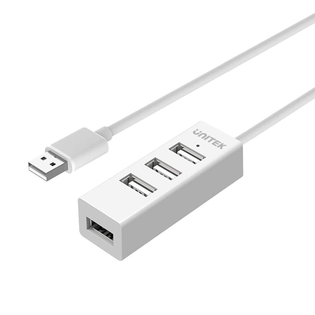 UNITEK HUB 4X USB 2.0 - BIAŁY, Y-2146 — zdjęcie 1 z 3
