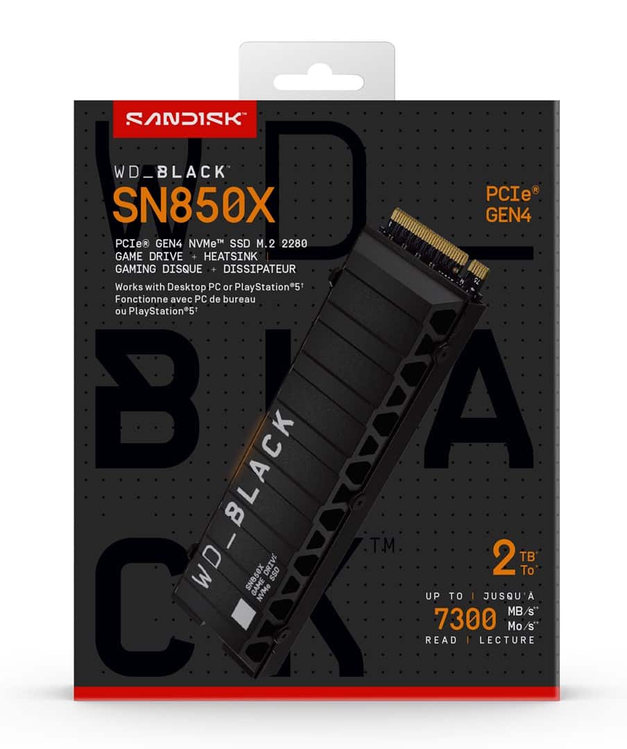 Dysk SSD WD Black SN850X WDS200T2XHE (2 TB ; M.2; PCIe NVMe 4.0 x4; heatsink) — zdjęcie 1 z 4