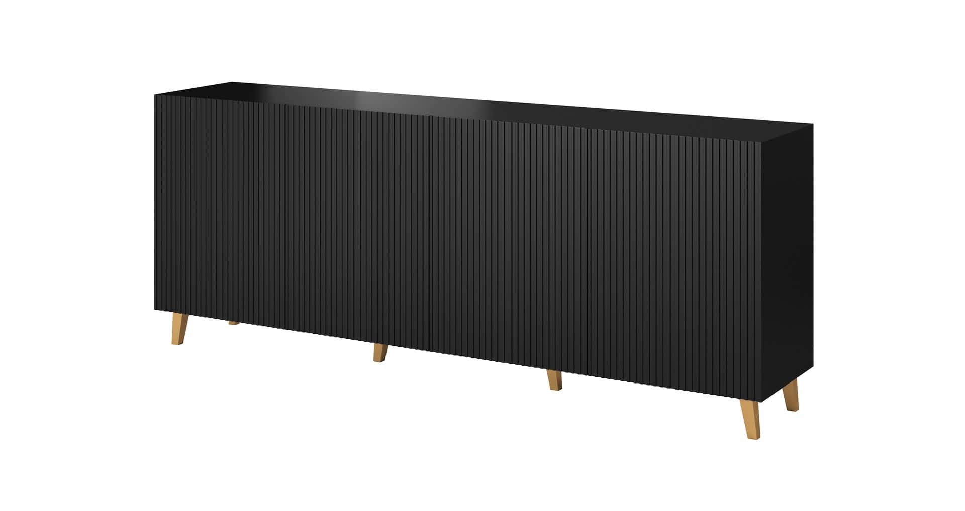 Komoda PAFOS 200x40x82 czarny mat — zdjęcie 1 z 4