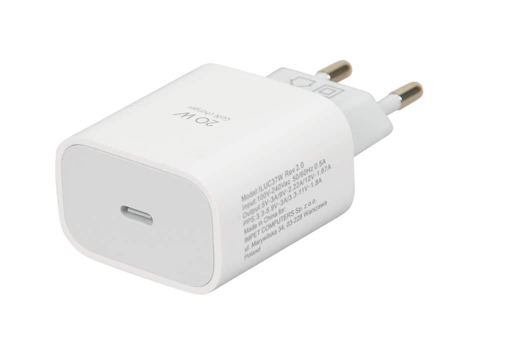 ŁADOWARKA SIECIOWA I-BOX C-37 PD20W USB-C Biała — zdjęcie 1 z 7
