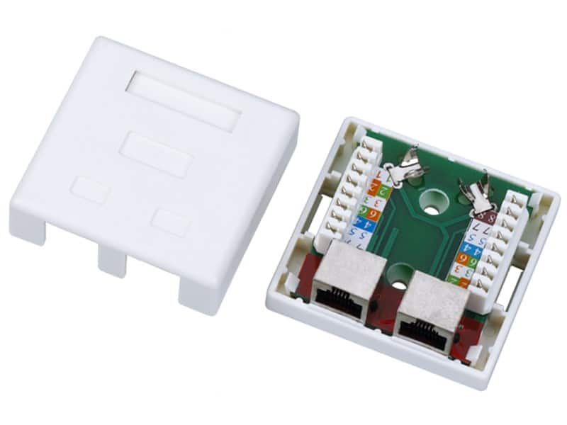 ALANTEC Gniazdo natytkowe STP kat.5e 2xRJ45 GN004