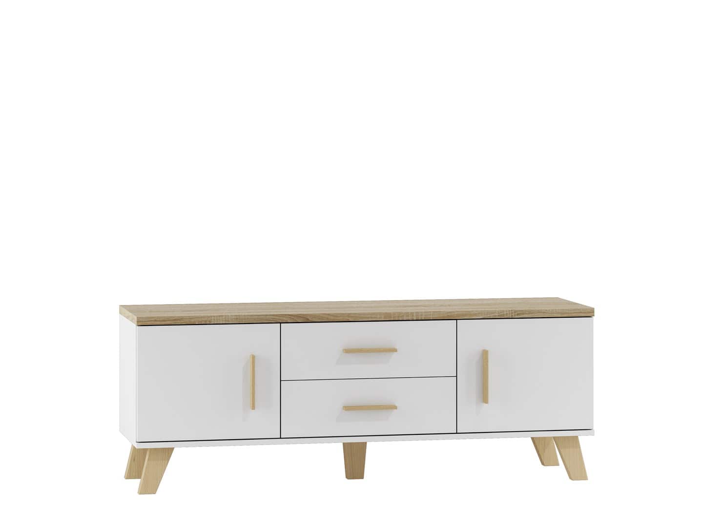 RTV LOTTA 140 2D2S biały+ dęb sonoma — zdjęcie 1 z 3