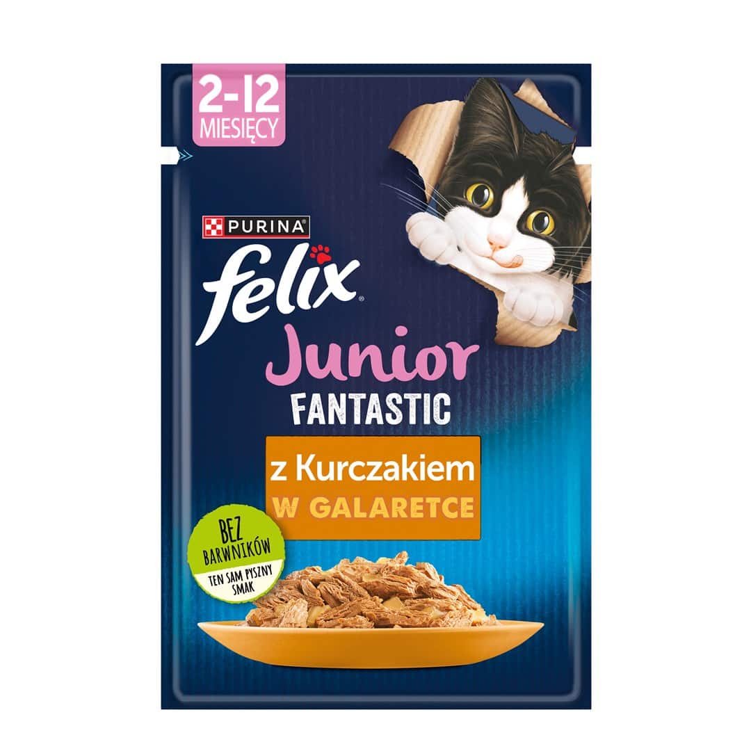 Purina Felix Fantastic Junior Kurczak - mokra karma dla kota - 85 g — zdjęcie 1 z 8