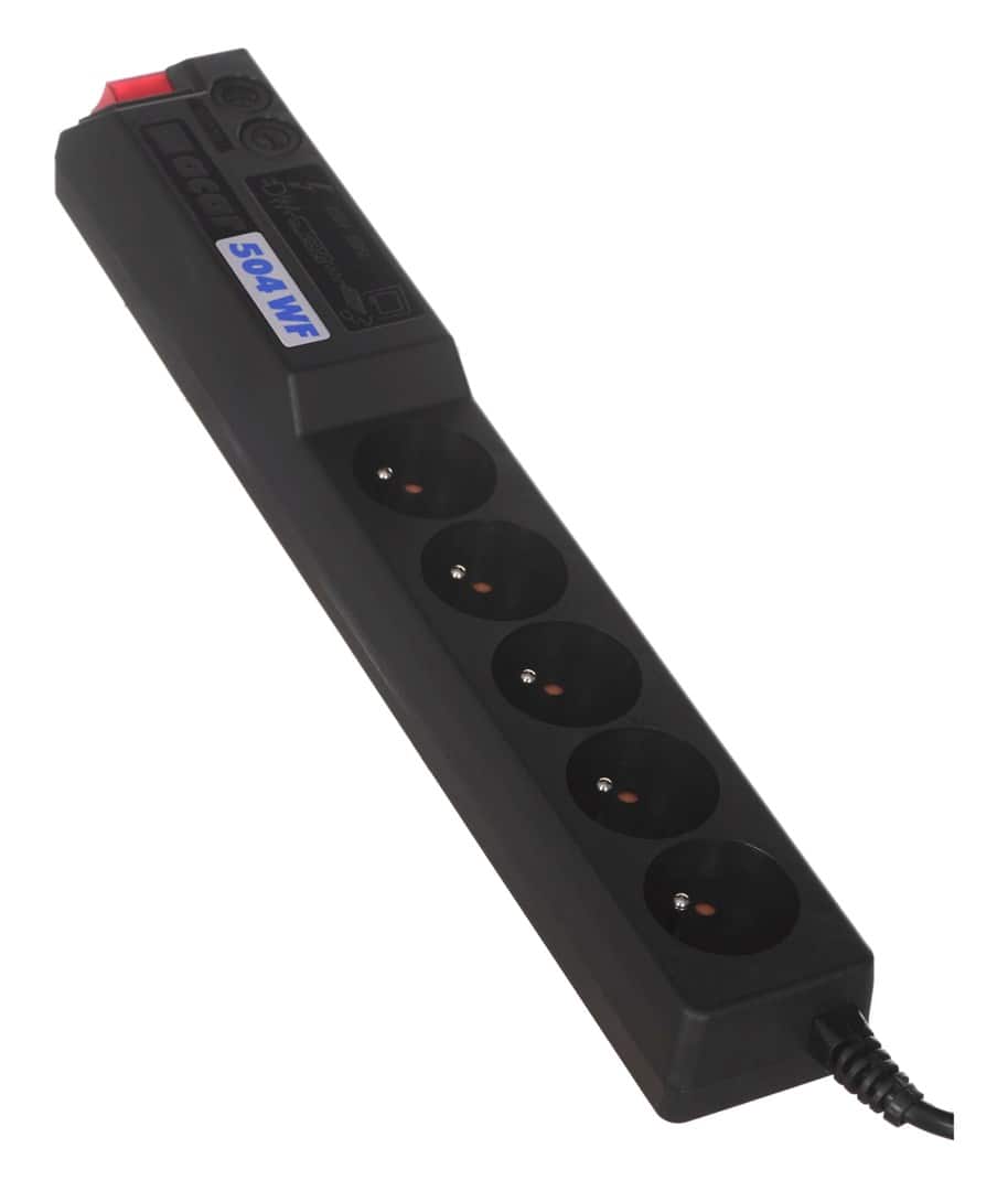 Listwa zasilająca HSK DATA ALP-ACAR504WF---0N (5 x UTE; 10 A; 1,5m; kolor czarny) — zdjęcie 1 z 6