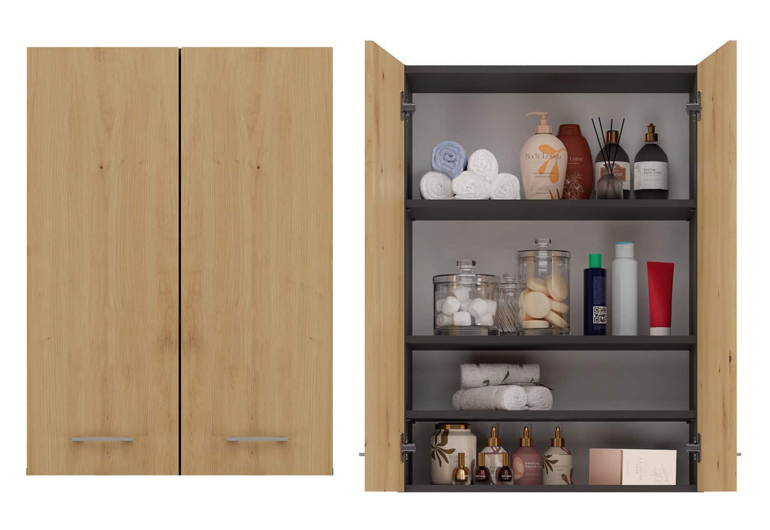 Szafka nad pralkę POLA MINI DD 64x30xH90 antracyt/artisan — zdjęcie 1 z 4