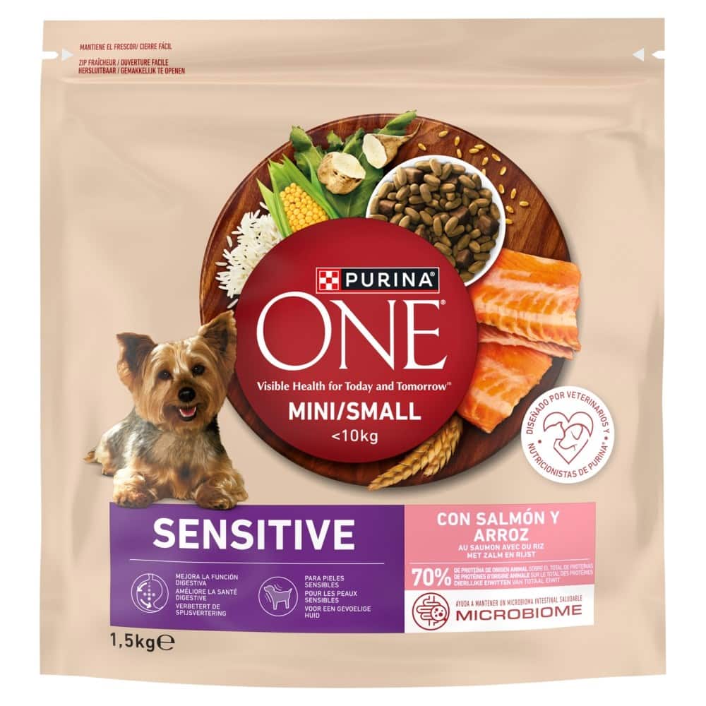 PURINA ONE MINI Dog Sensitive Salmon & Rice 1,5kg — zdjęcie 1 z 3
