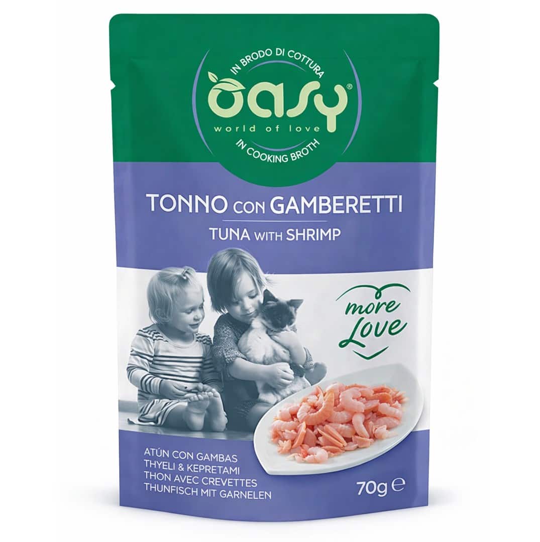 Oasy More Love Tuna with shrimp pouch 70gr