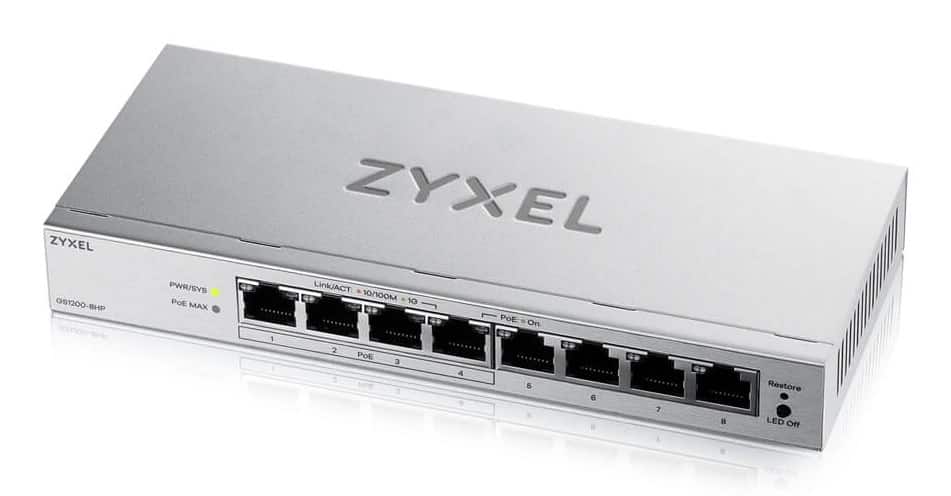 Switch Zyxel GS1200-8HP 8p v3 68W Managed Gigabit — zdjęcie 1 z 4