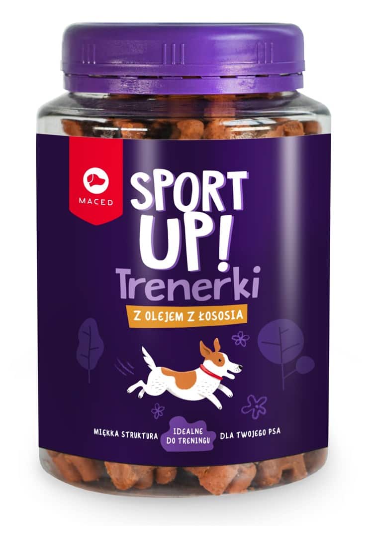 MACED Sport Up! Trenerki z olejem z łososia - przysmak dla psa - 300 g — zdjęcie 1 z 4