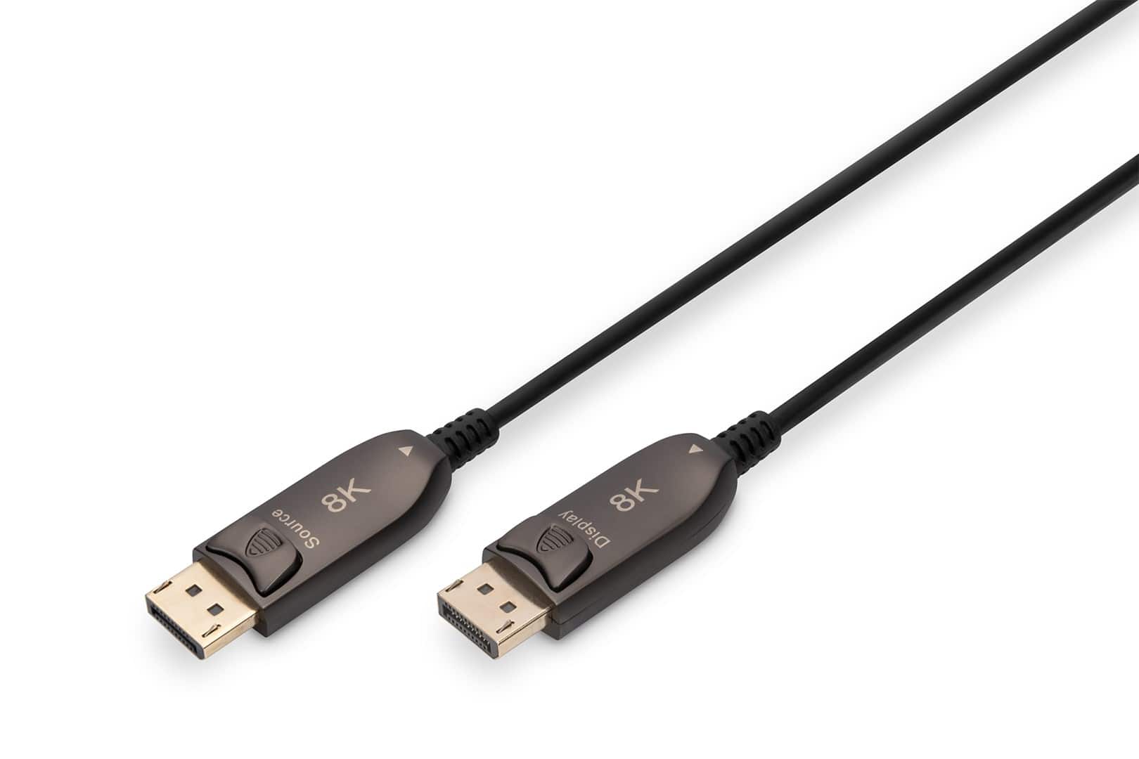 DIGITUS KABEL DISPLAYPORT 1.4 HYBRYDOWY CZARNY 10M — zdjęcie 1 z 3