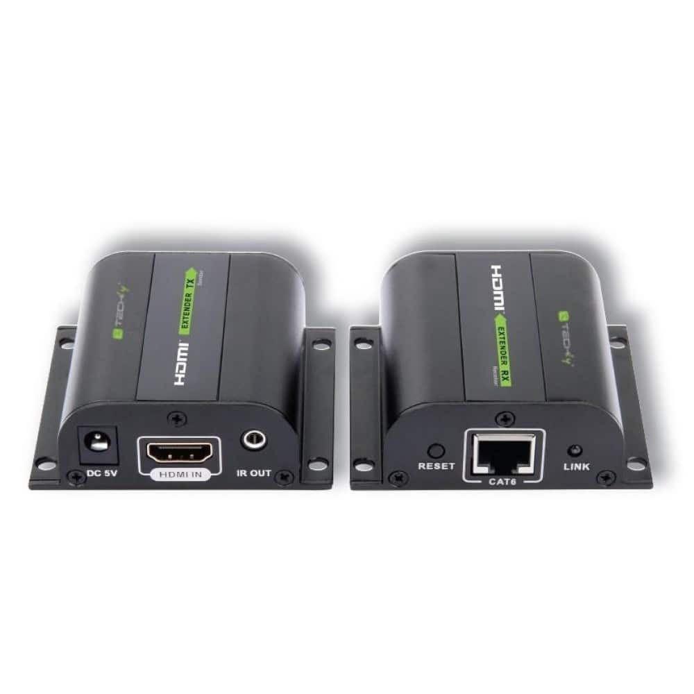 TECHLY EXTENDER HDMI HD 3D 60M PO RJ45 PILOT IR IDATA EXT-E70I — zdjęcie 1 z 8