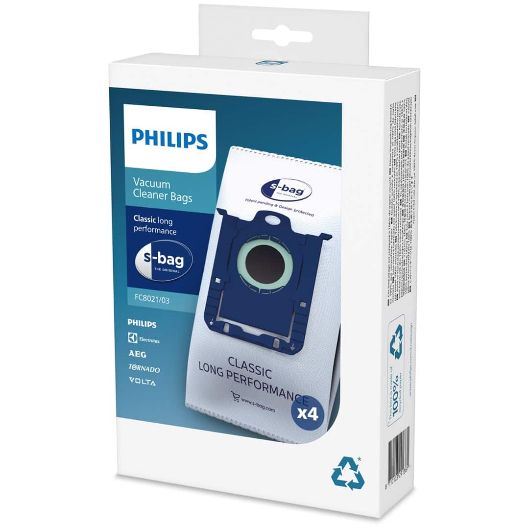 Worek do odkurzacza Philips (Materiał tekstylny; Philips FC8021/03; 4 szt.) — zdjęcie 1 z 3