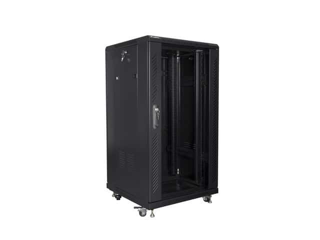 Szafa rack Lanberg FF01-6622-12B, 22U, czarna — zdjęcie 1 z 5