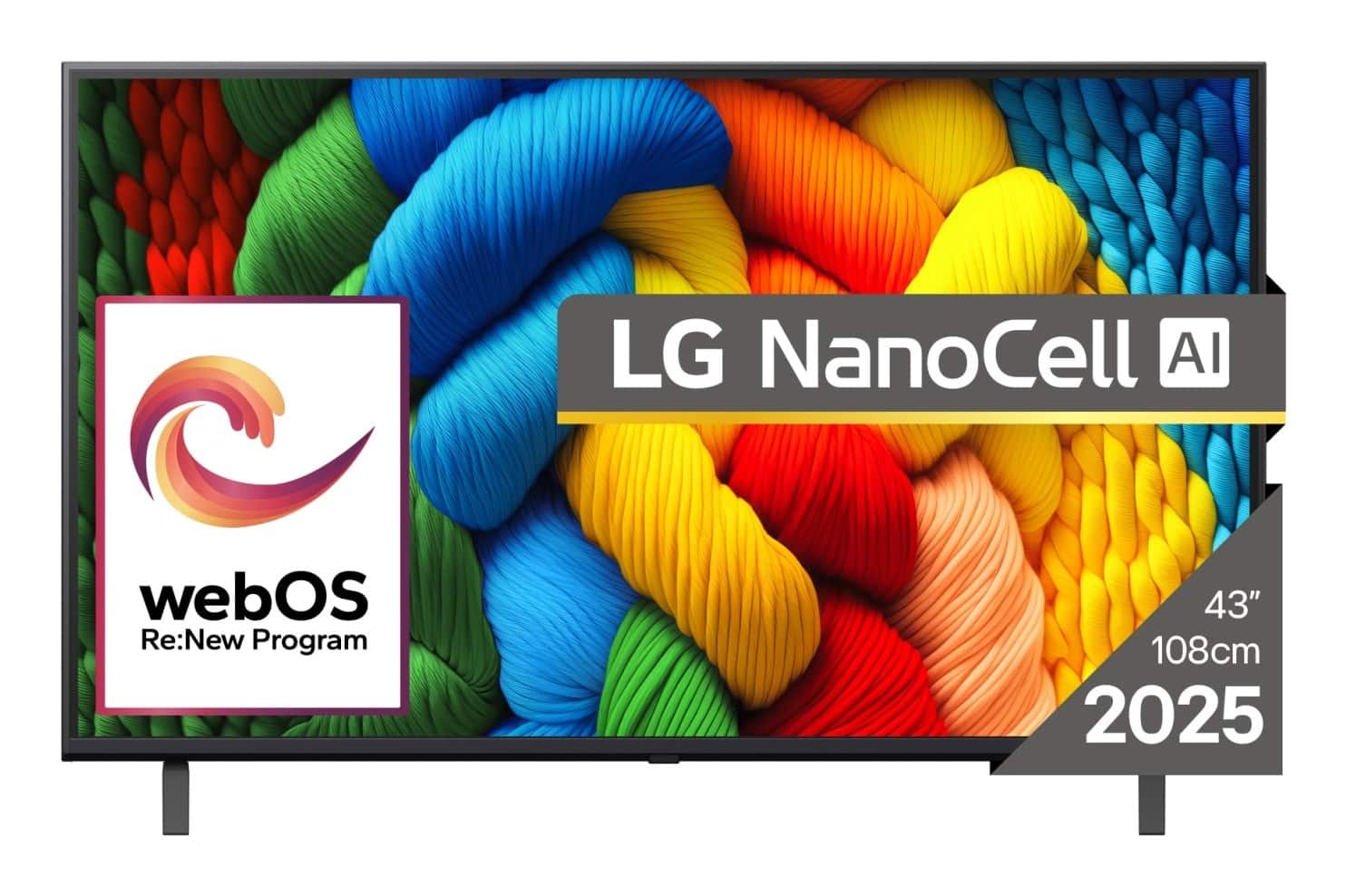 Telewizor 43" LG 43NANO80A3B Czarny — zdjęcie 1 z 8