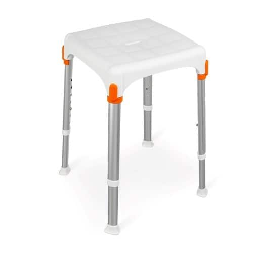 Taboret prysznicowy kwadratowy Biały - KING-STA-20 — zdjęcie 1 z 2