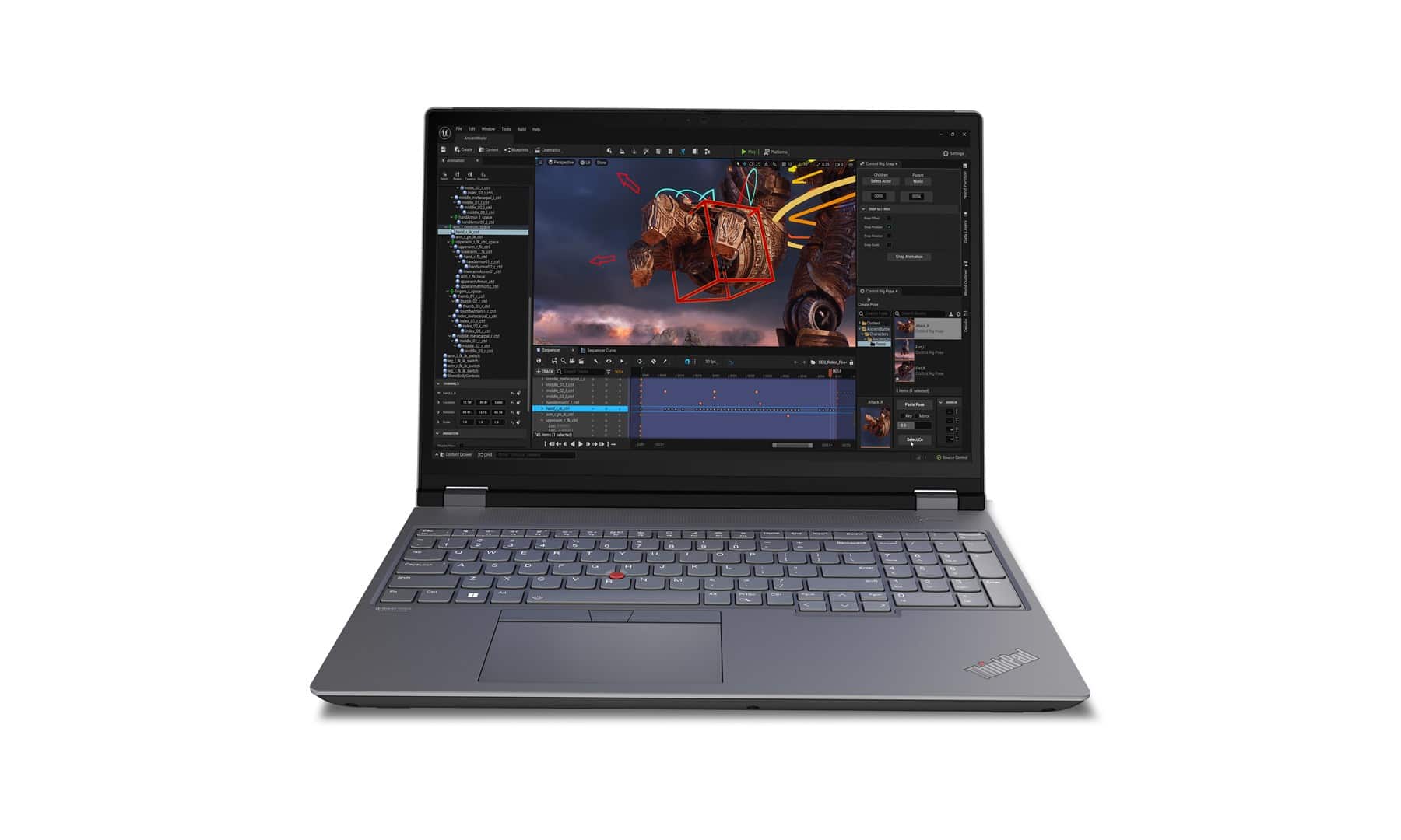 Lenovo ThinkPad P16 Gen 2 i7-14700HX 16" WQXGA IPS 500nits AG 165Hz 64GB DDR5 5600 SSD1TB RTX 2000 8GB Cam1080p 94Wh W11Pro Storm Grey/Villi Black 3Y OnSite (OUTLET) — zdjęcie 1 z 8