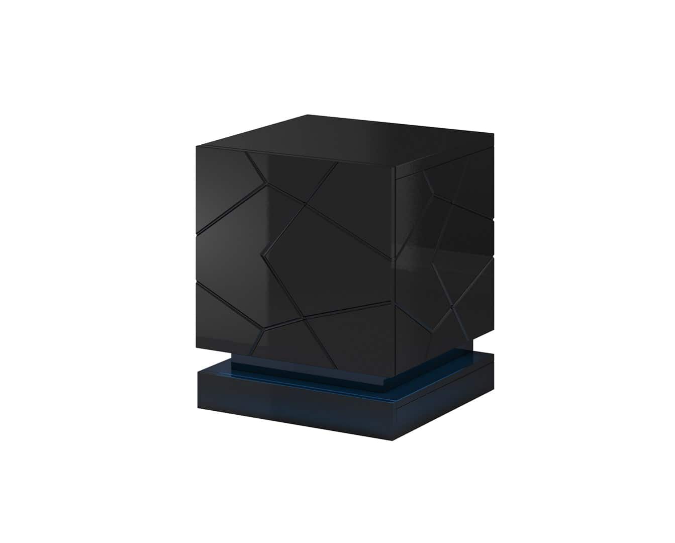 Szafka nocna QIU 2szt. 46x41,5xH53 czarny połysk/czarny połysk — zdjęcie 1 z 4