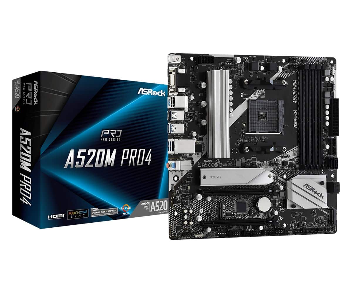 Płyta główna Asrock A520M PRO4 — zdjęcie 1 z 5