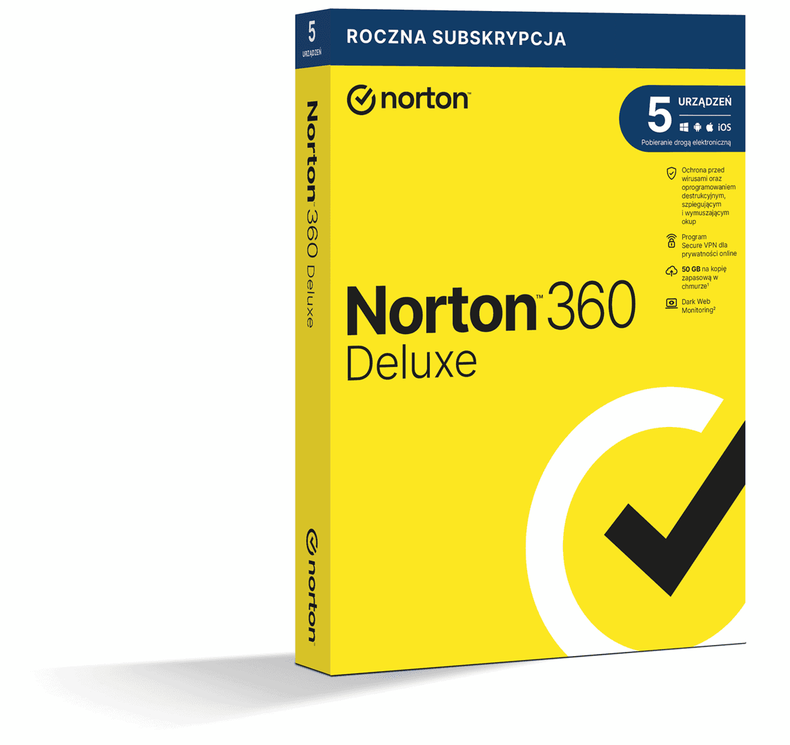 Norton 360 Deluxe 5D/12M  ESD (NIE WYMAGA KARTY) — zdjęcie 1 z 5