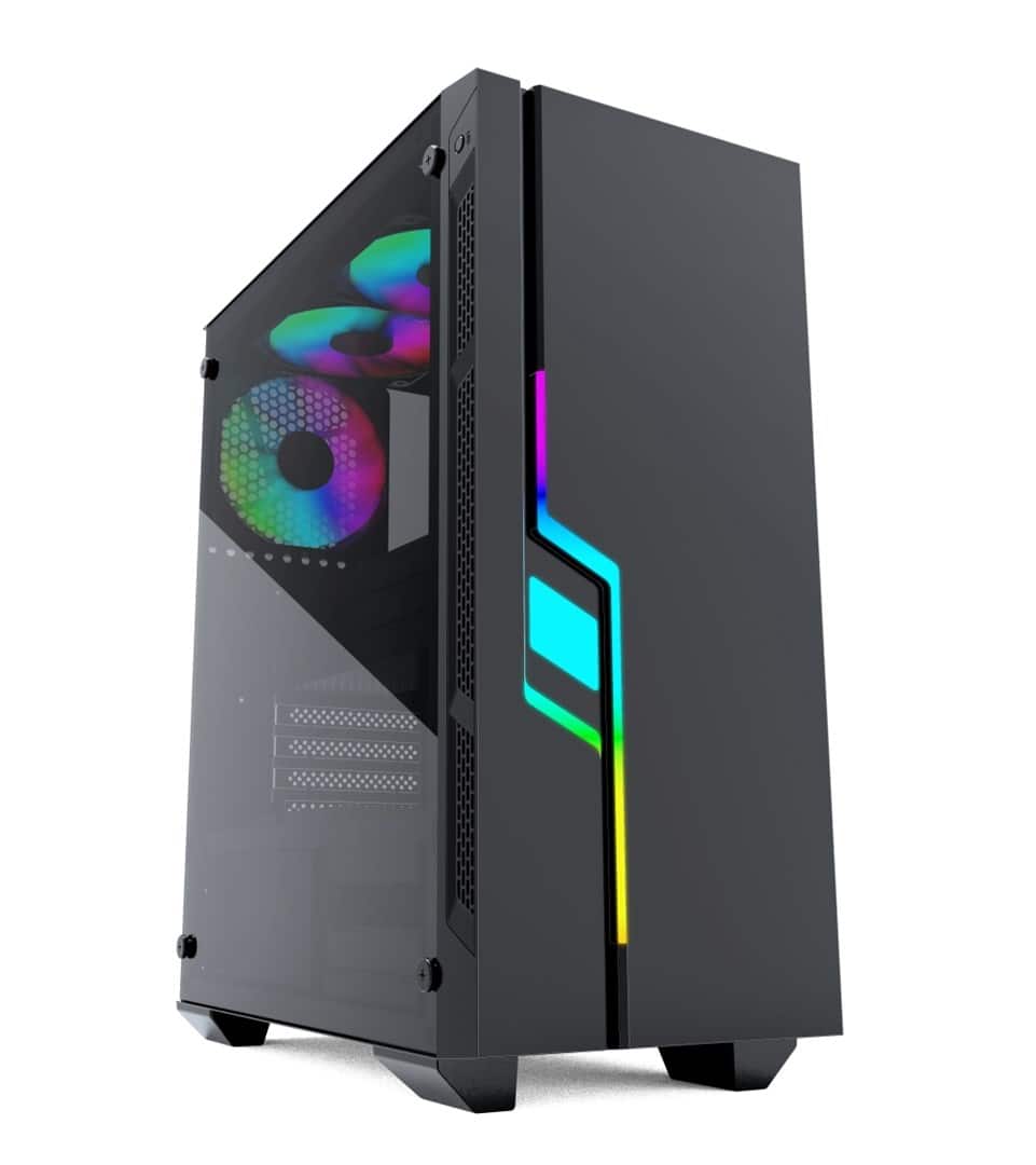 GEMBIRD OBUDOWA FORNAX 2000RGB MIDI-TOWER CZARNA — zdjęcie 1 z 4