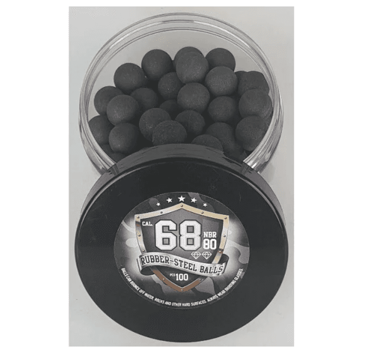 Kule gumowo-metalowe Guard Power kal.68 100szt — zdjęcie 1 z 3