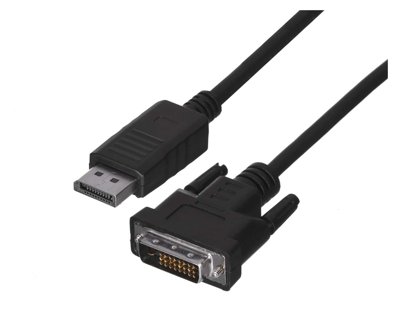 Kabel Lanberg CA-DPDV-10CU-0010-BK (DisplayPort M - DVI-D M; 1m; kolor czarny) — zdjęcie 1 z 3