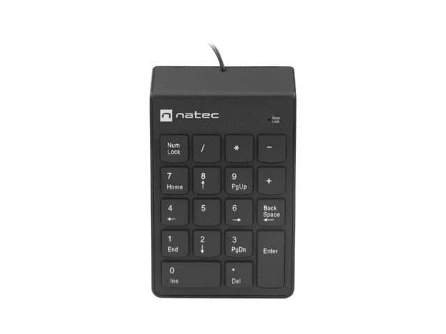 NATEC KLAWIATURA NUMERYCZNA GOBY 2 USB CZARNA — zdjęcie 1 z 5
