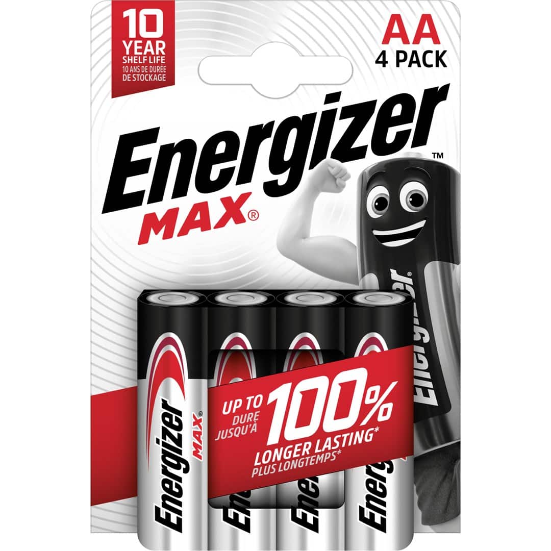 ENERGIZER BATERIE ALKALICZNE MAX AA LR6, 4 SZTUKI, ECO OPAKOWANIE — zdjęcie 1 z 2
