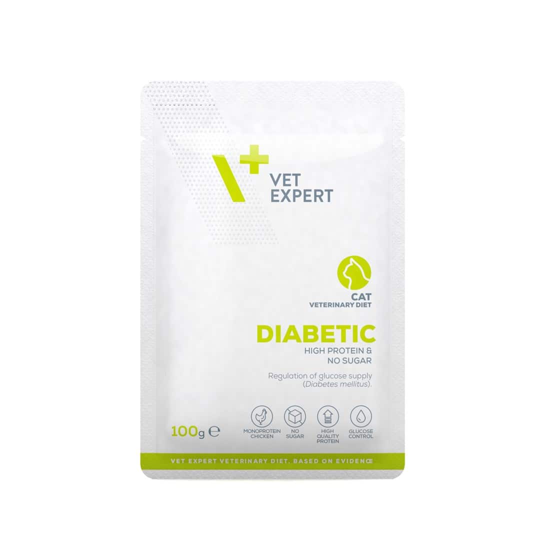 VetExpert Veterinary Diet Diabetic Cat 100g Pouch — zdjęcie 1 z 3