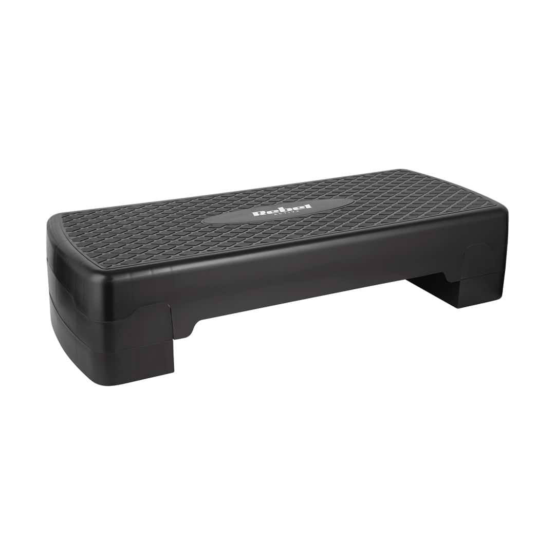 REBEL ACTIVE STEP DO AEROBIKU I ĆWICZEŃ FITNESS, 2 STOPNIE, 68CM, CZARNY RBA-3228-BK — zdjęcie 1 z 5